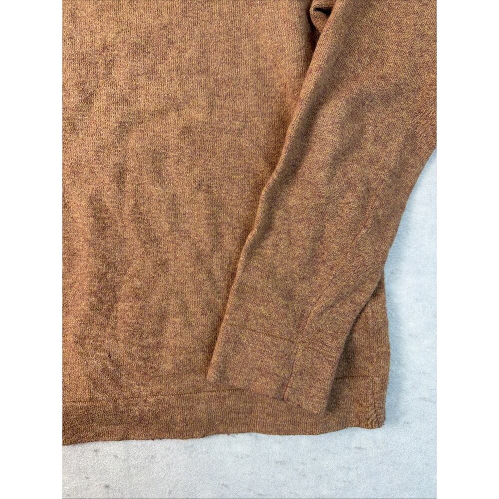 J.Crew Teddie Women’s Sweater Sm Brown Merino Wool Blend Crew Elevated Preppy - Picture 4 of 12